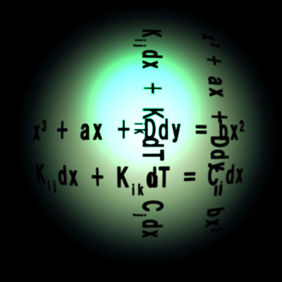 宇宙物理学の方程式(数式)イメージイラスト